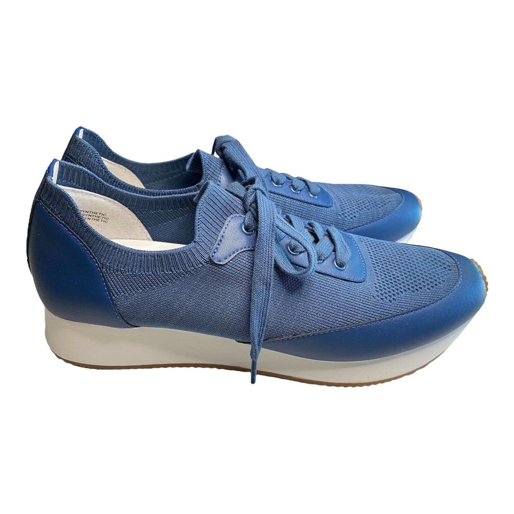 New! Banana Republic Women's Recycled Knit Lace Up Sneakers Blue Size 9.5 $140